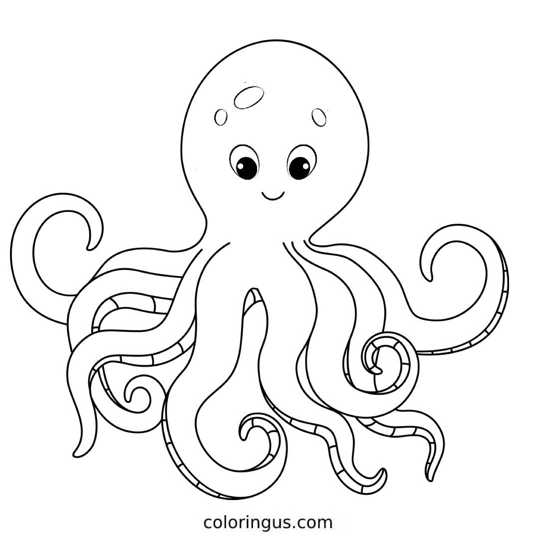 Octopus Coloring Pages Free Printable PDF 