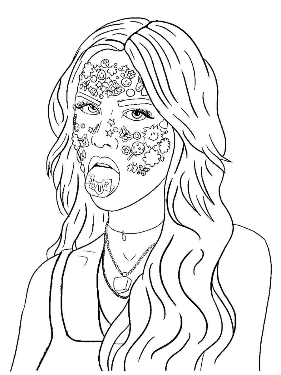 Olivia Rodrigo Coloring Pages