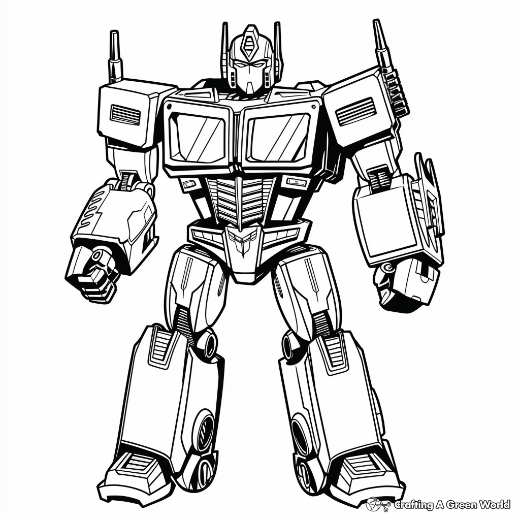 Optimus Prime Coloring Pages Free Printable 