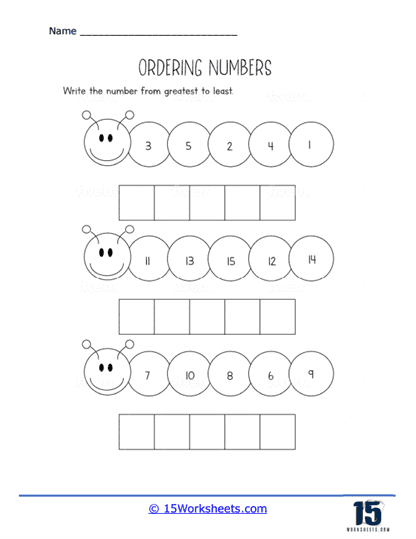 Ordering Numbers Worksheets Numeracy Skills 15 Worksheets Ordering Numbers Worksheets Numeracy Skills 15 Worksheets