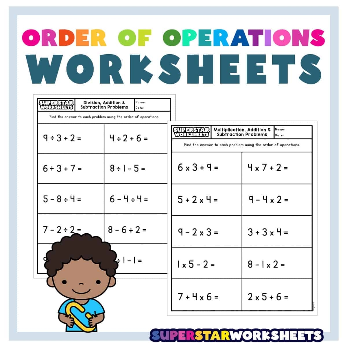 Orders Of Operations Worksheet Worksheet Template