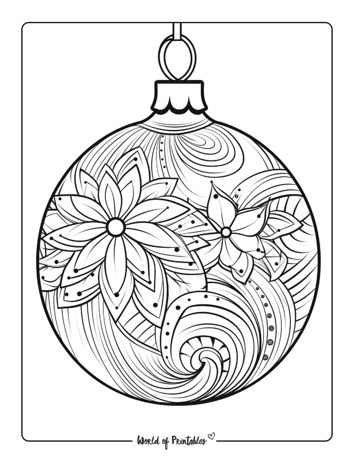 Ornament Coloring Pages World Of Printables