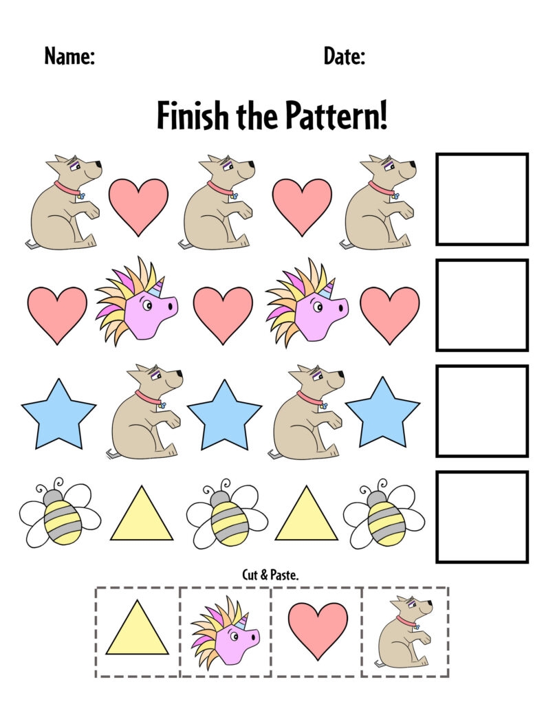 Pattern Worksheet For Preschool