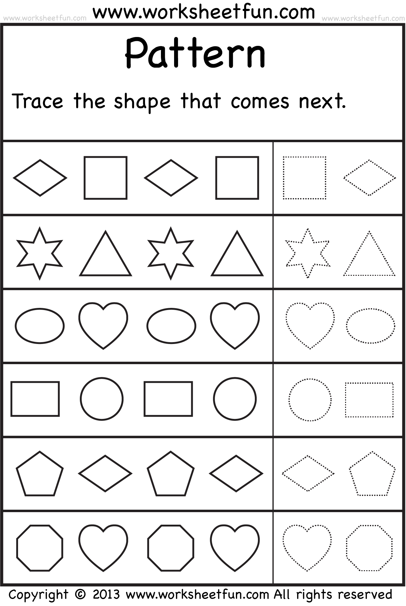 Pattern Worksheets Preschool Pattern Worksheets Preschool