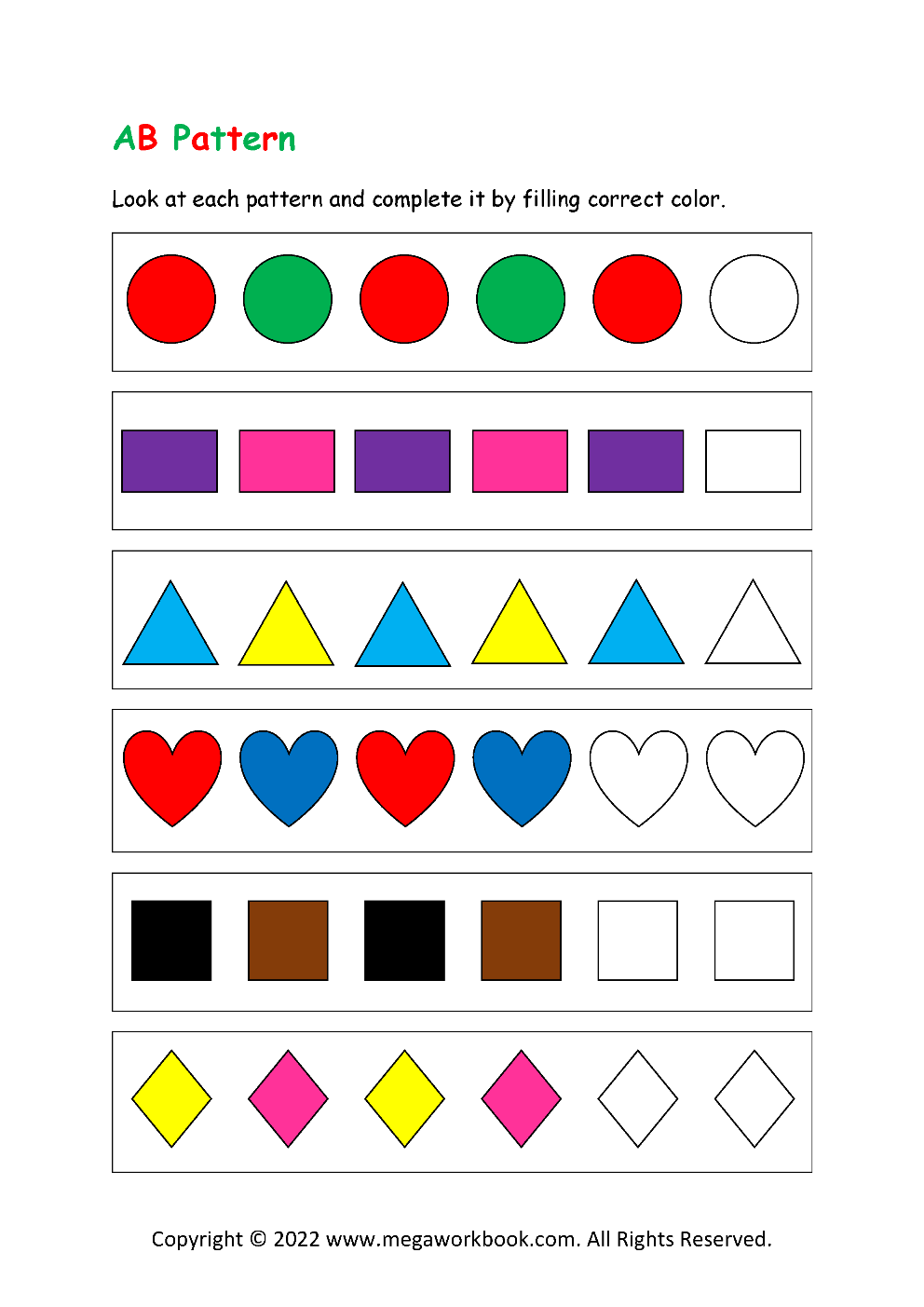 Patterns For Preschool Patterns For Kindergarten Pattern Patterns For Preschool Patterns For Kindergarten Pattern