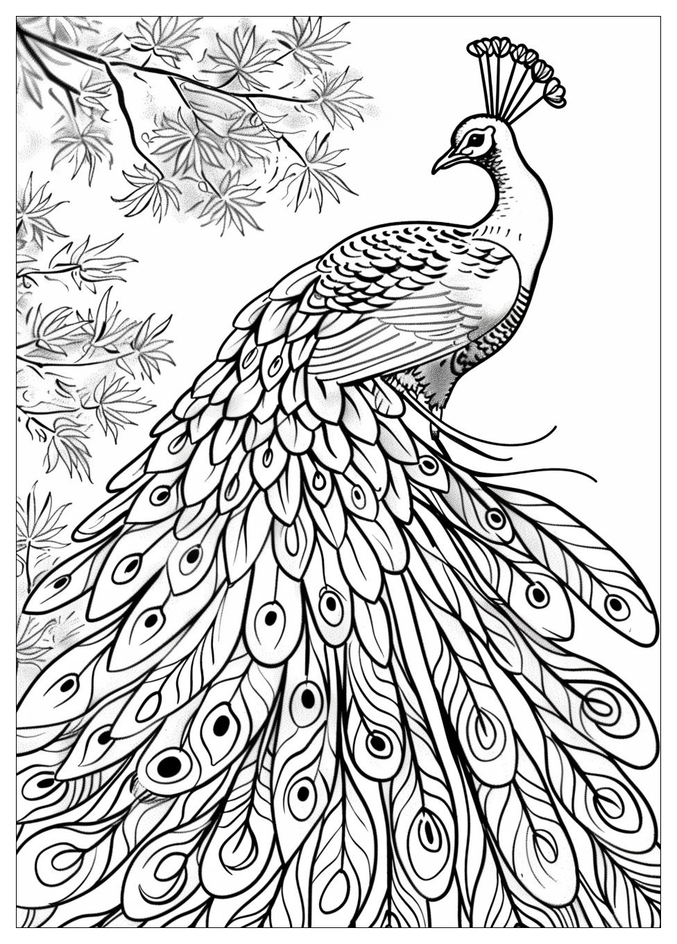 Peacock Coloring Pages Free Printable Peacock Designs For Kids And 