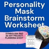 Personality Mask Brainstorm Worksheet By The Creative Classroom Blueprint