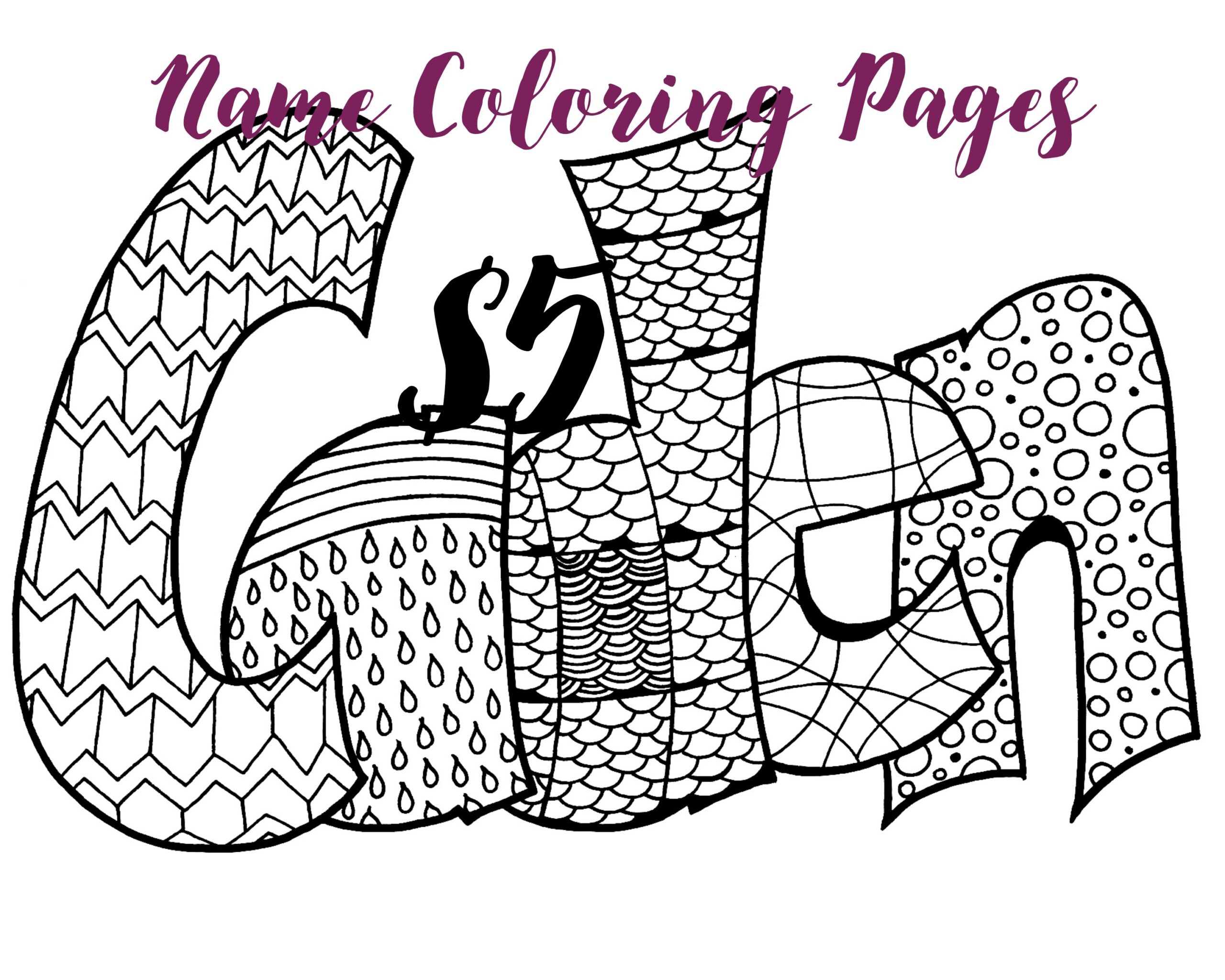 Personalized Name Coloring Pages At GetColorings Free Printable 
