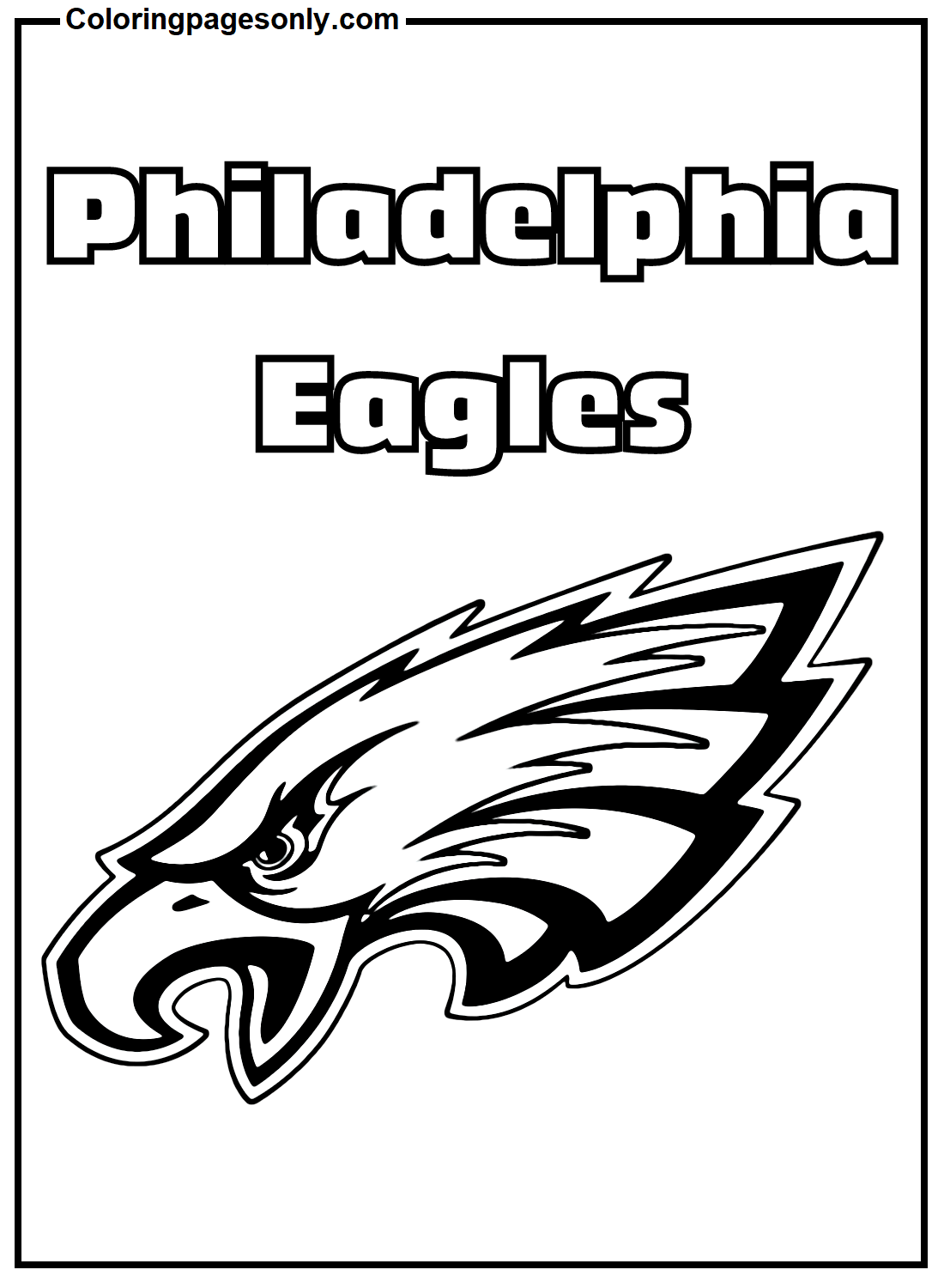 Philadelphia Eagles Coloring Page Philadelphia Eagles Logo Coloring 