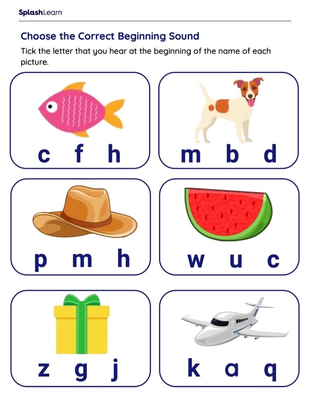 Phonics Worksheets Free Printable SplashLearn