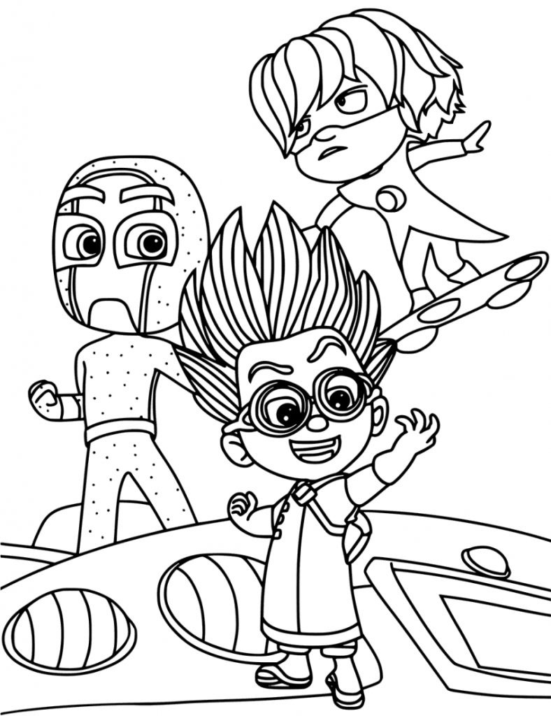 coloring pages for pj masks