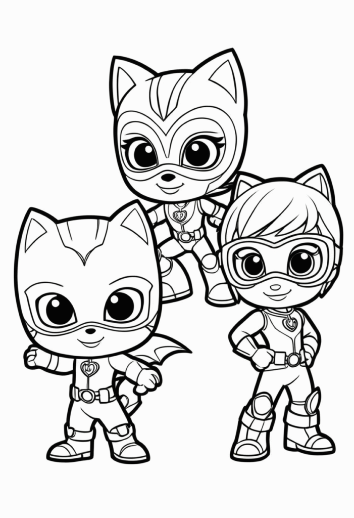 PJ MASKS Free Printable Coloring Page Color My Pages