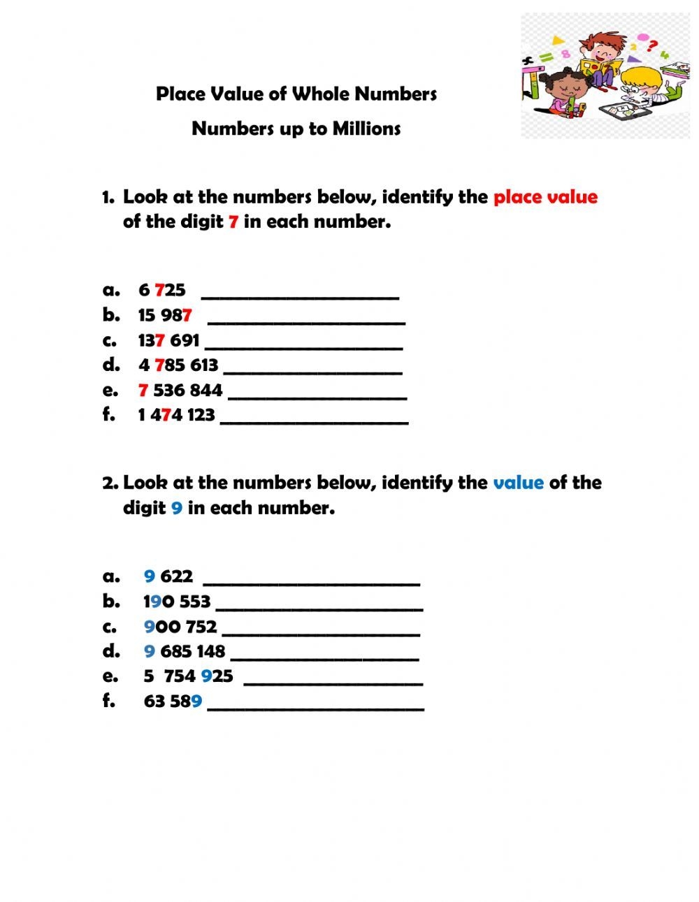 place value worksheets for 4th graders place value worksheets for 4th graders