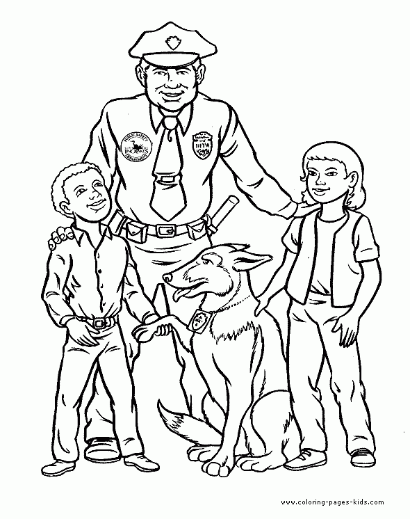 Police Color Page Coloring Pages For Kids Family People And Jobs Police Color Page Coloring Pages For Kids Family People And Jobs