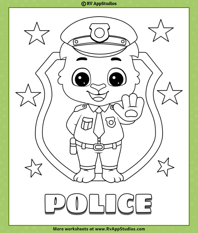 police coloring pages police coloring pages