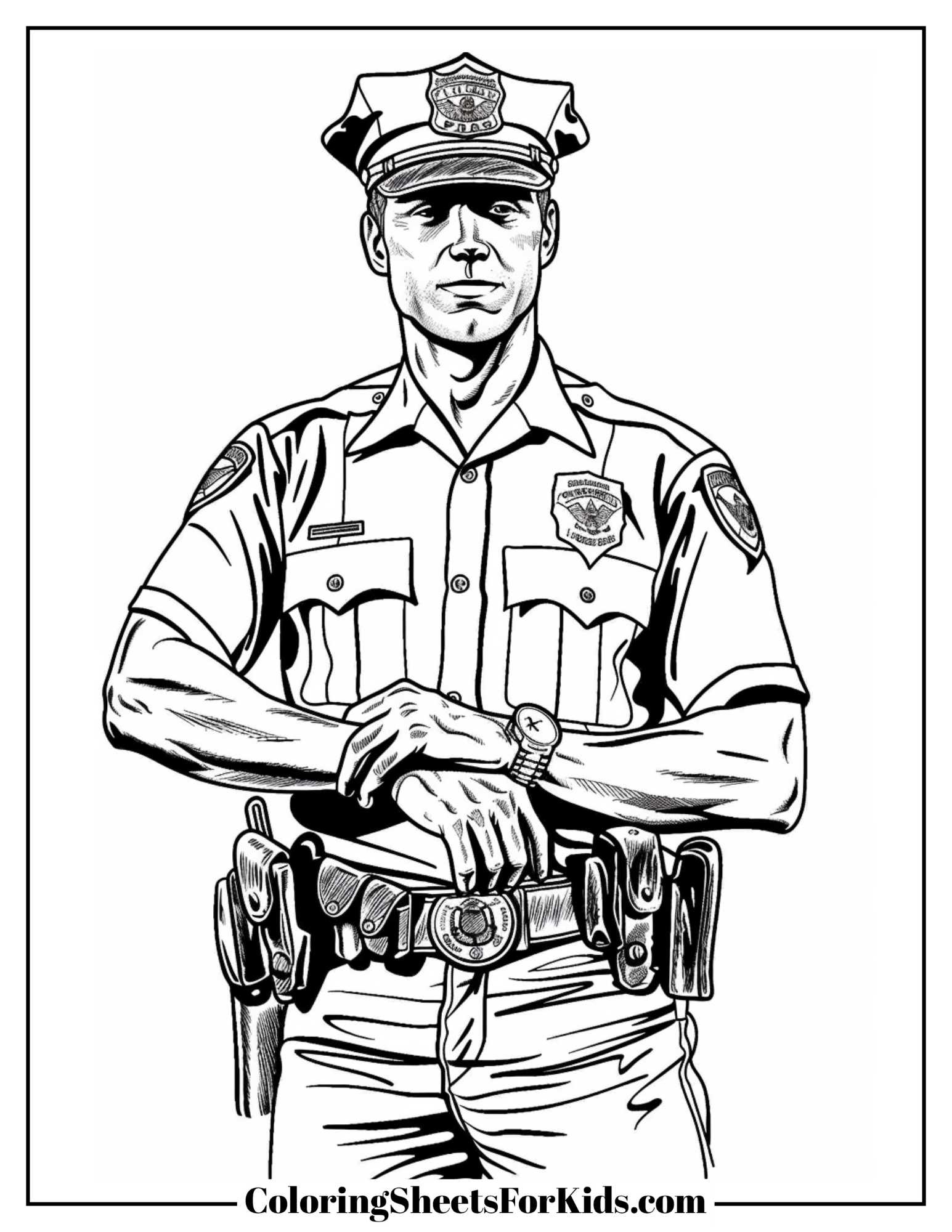 Police Officer Coloring Pages Free PDF Printables Coloring Sheets Police Officer Coloring Pages Free PDF Printables Coloring Sheets