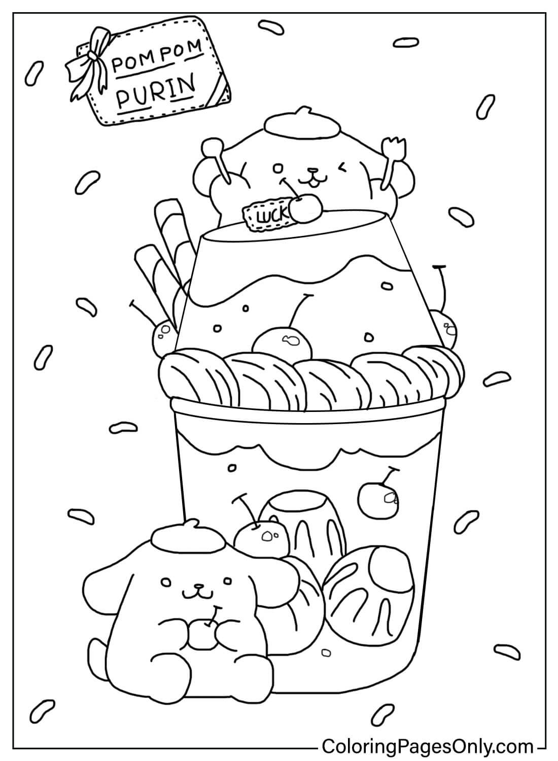 Pom Pom Purin Coloring Pages Jenny Printable