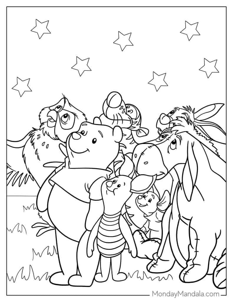 Pooh Characters Coloring Pages 2025 