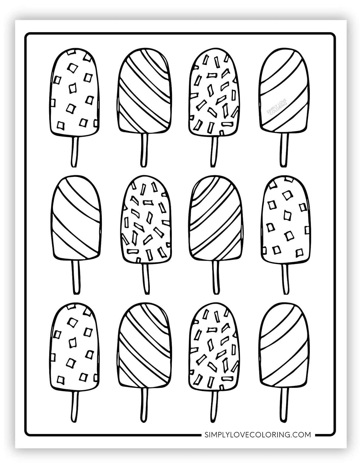 popsicle coloring pages