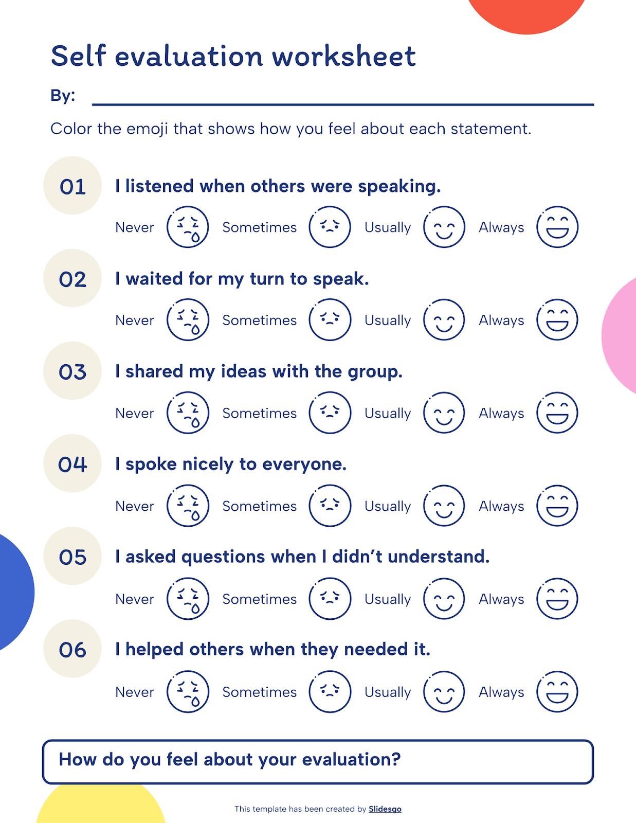 Positive Self Talk Worksheet Presentation Positive Self Talk Worksheet Presentation