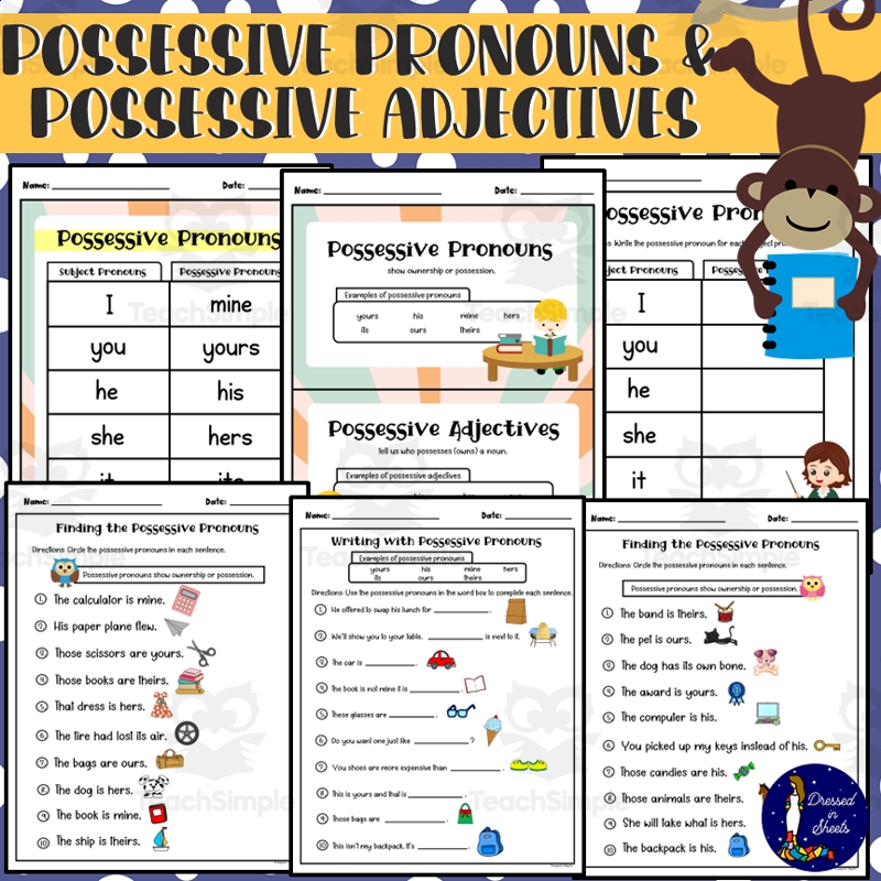 Possessive Pronouns And Possessive Adjectives Worksheets Library Possessive Pronouns And Possessive Adjectives Worksheets Library