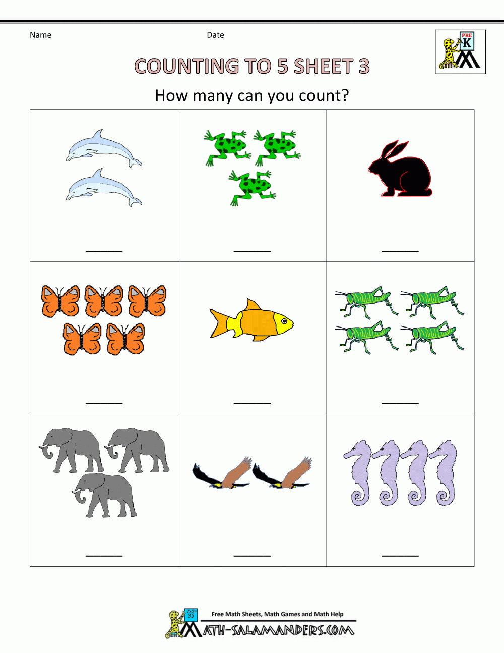 Preschool Counting Worksheets Counting To 5 Preschool Counting Worksheets Counting To 5