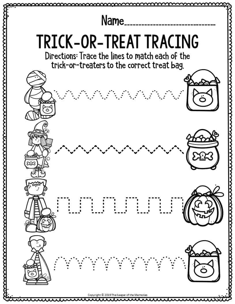 Preschool Halloween Worksheets