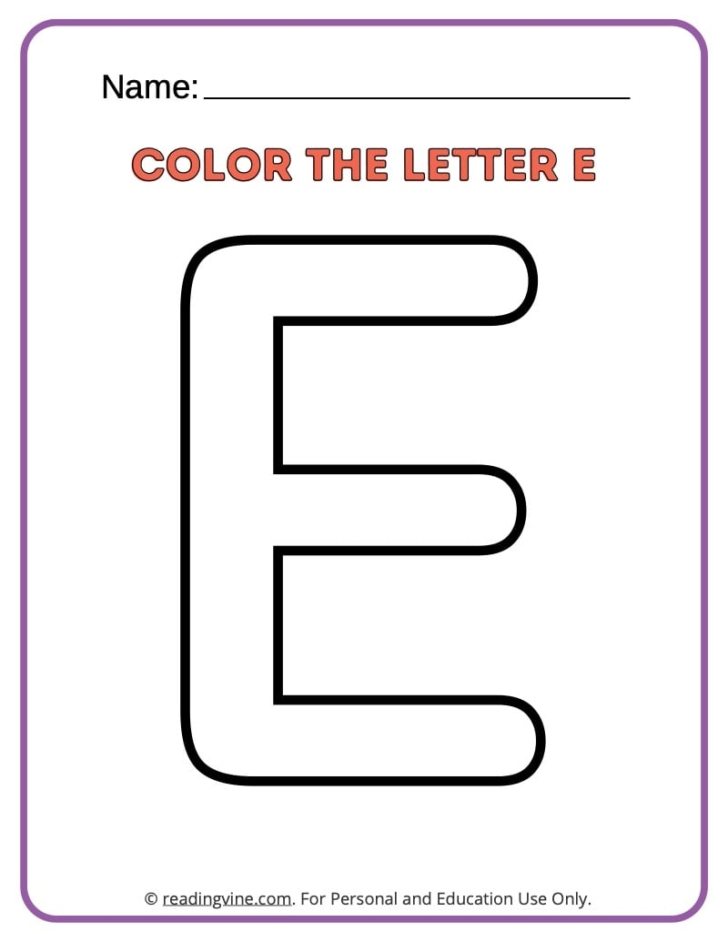 Preschool Letter E Activities And Worksheets Worksheets Library