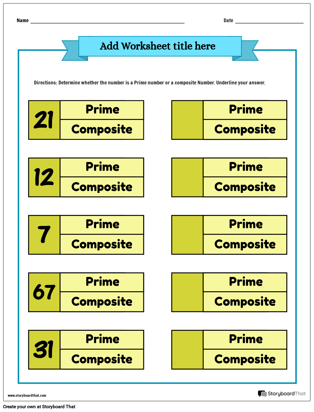 prime and composite numbers worksheets prime and composite numbers worksheets