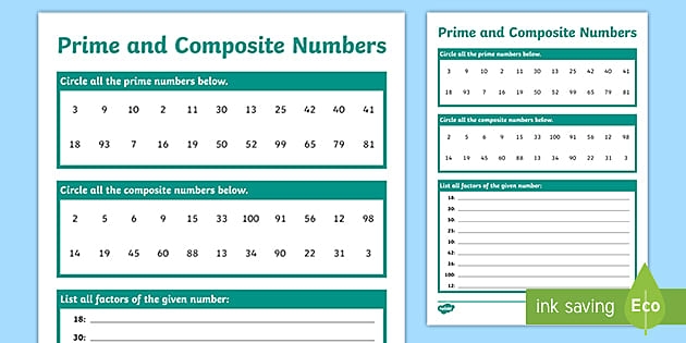 Prime And Composite Numbers Worksheet Twinkl Resources Prime And Composite Numbers Worksheet Twinkl Resources