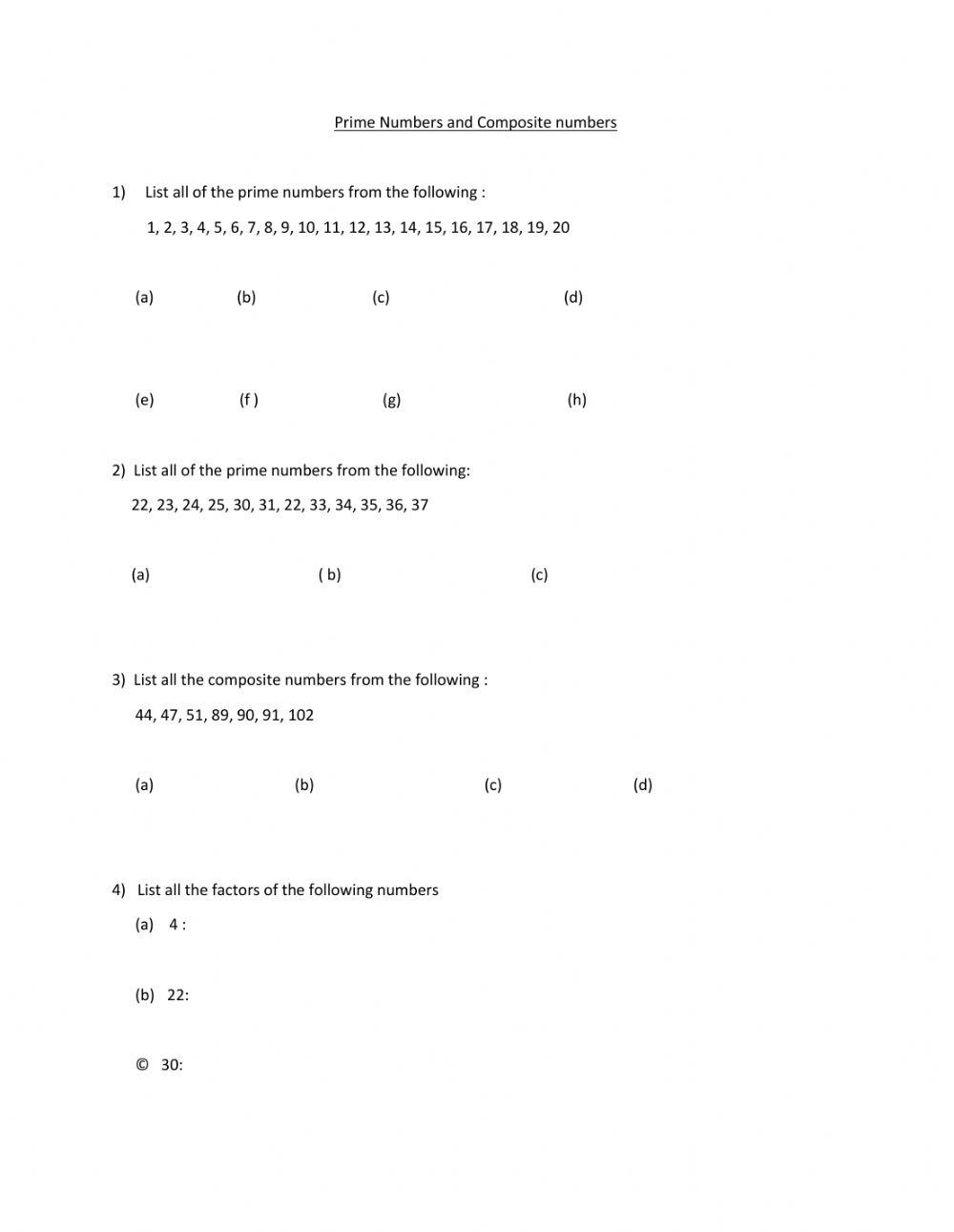 Prime And Composite Numbers Worksheets Worksheets Library Prime And Composite Numbers Worksheets Worksheets Library