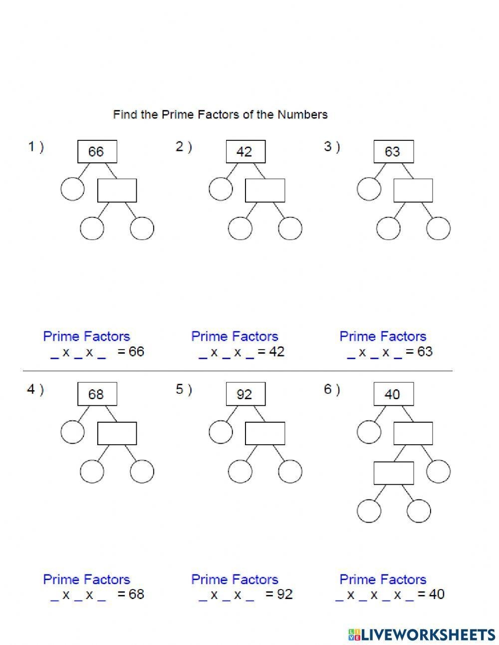 Prime Factor Tree Worksheet Worksheets Library Prime Factor Tree Worksheet Worksheets Library