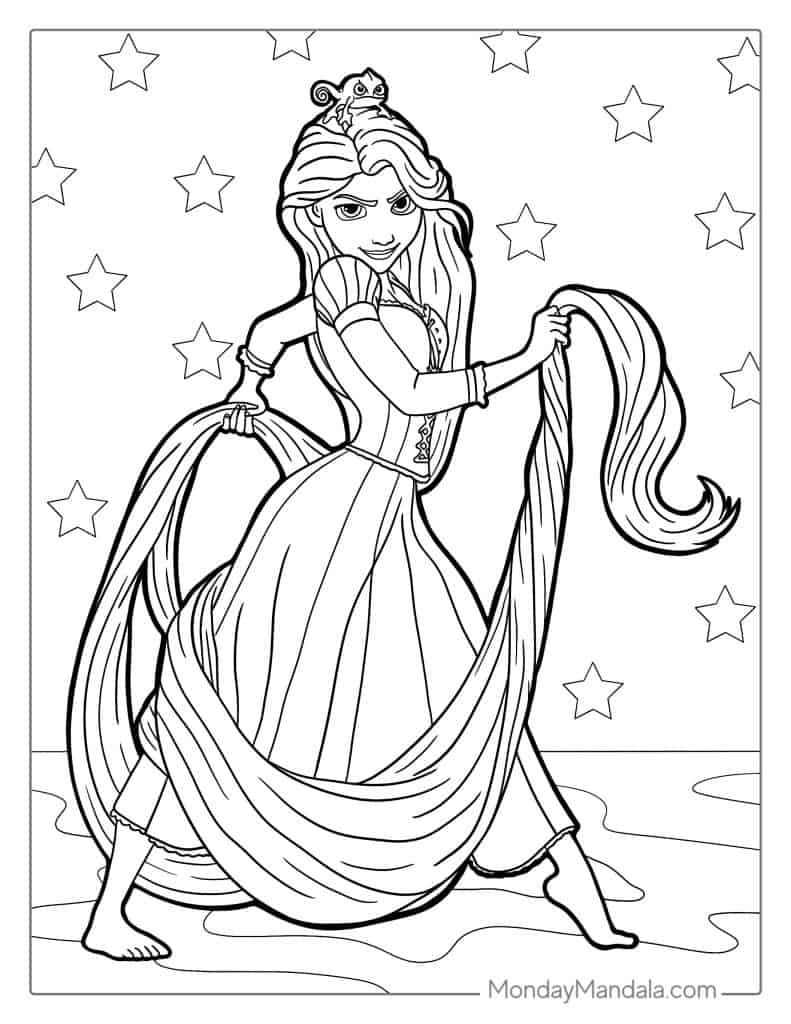 Princess Coloring Pages Rapunzel