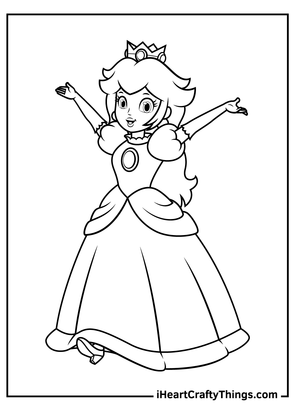 princess peach color pages princess peach color pages