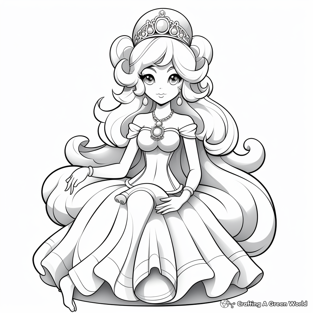 Princess Peach Coloring Pages Free Printable Princess Peach Coloring Pages Free Printable