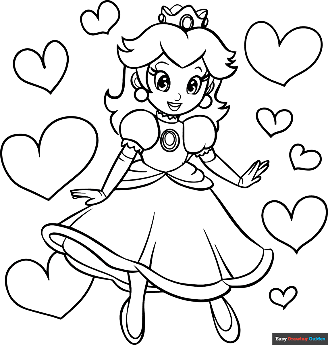 Princess Peach Coloring Pages Mushroom Kingdom With Princess Peach Princess Peach Coloring Pages Mushroom Kingdom With Princess Peach