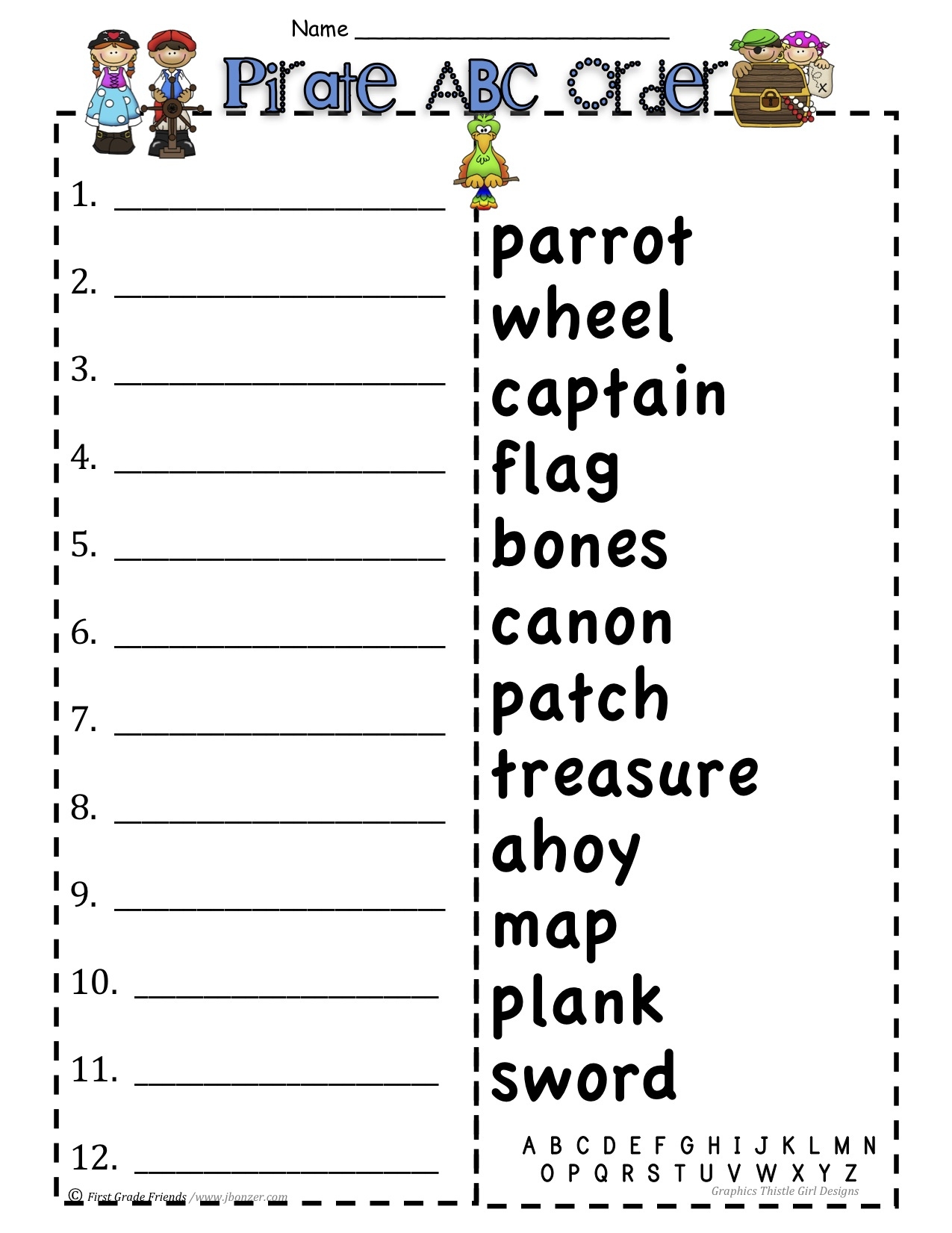 Printable Abc Order Worksheets Peggy Worksheets