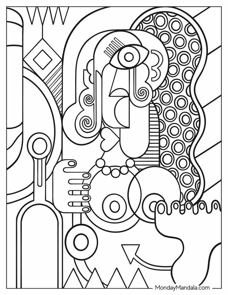 Printable Abstract Art Coloring Pages 2025 Printable Abstract Art Coloring Pages 2025