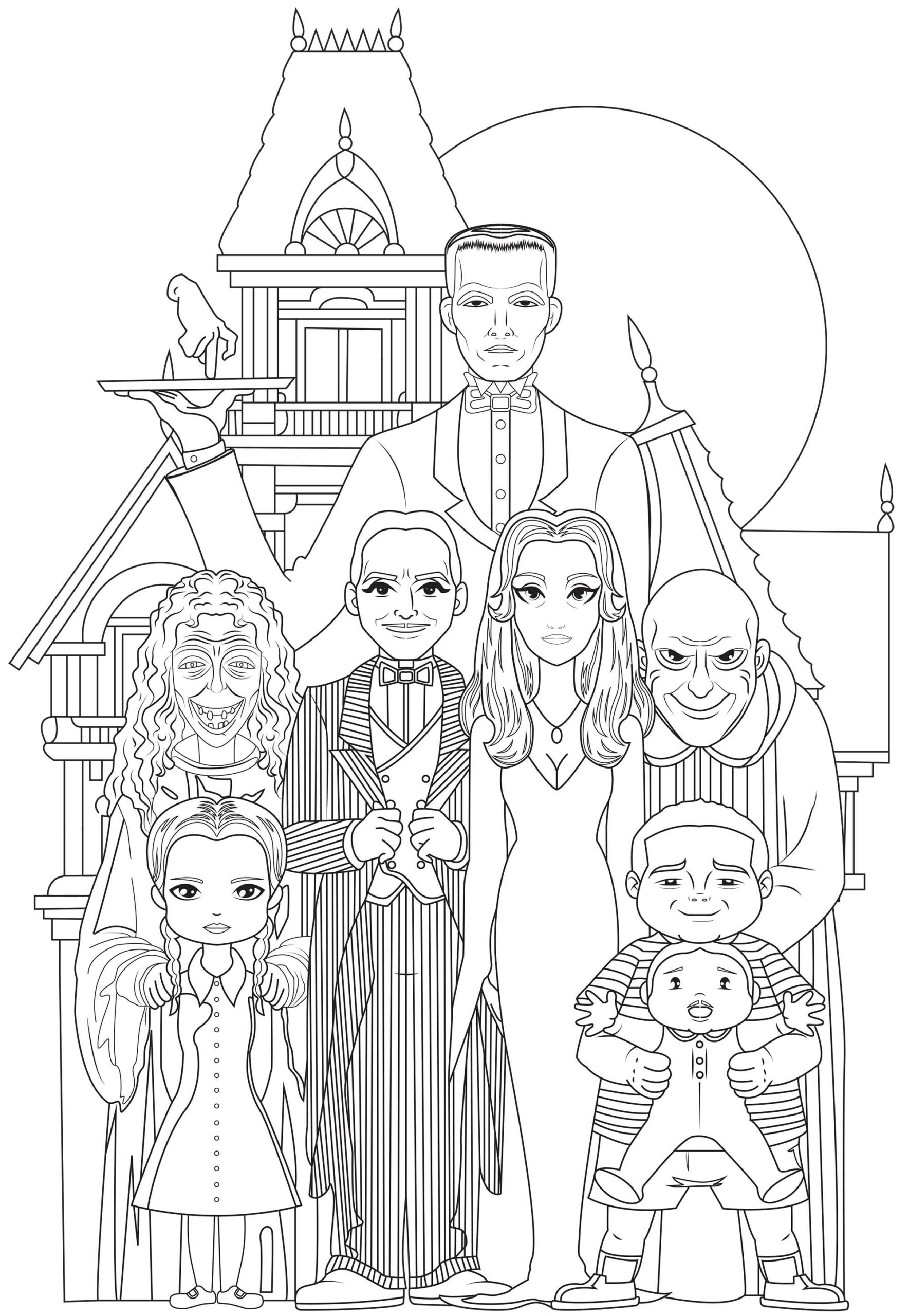 Printable Addams Family Coloring Pages