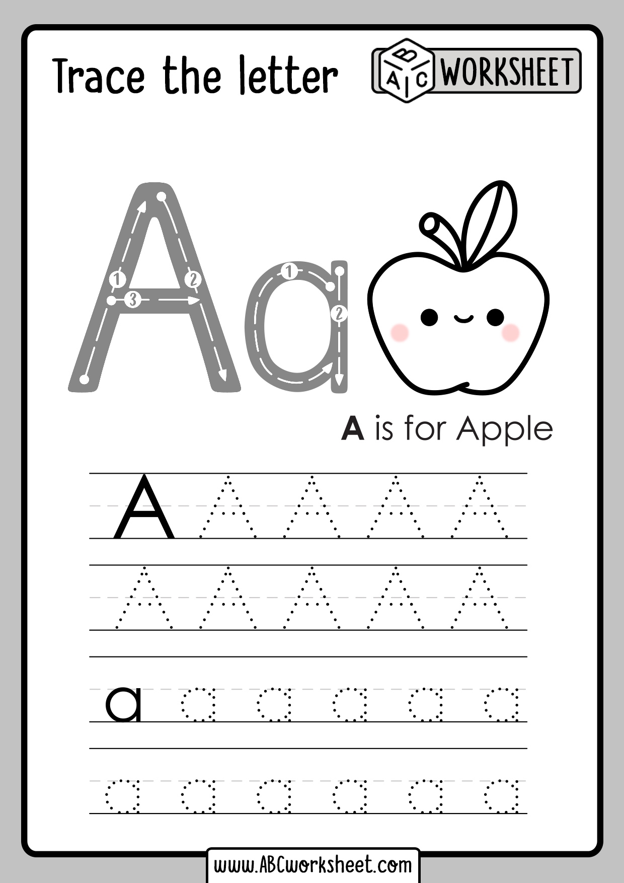 Printable Alphabet Letter Tracing Worksheets ABC Tracing Worksheets Printable Alphabet Letter Tracing Worksheets ABC Tracing Worksheets