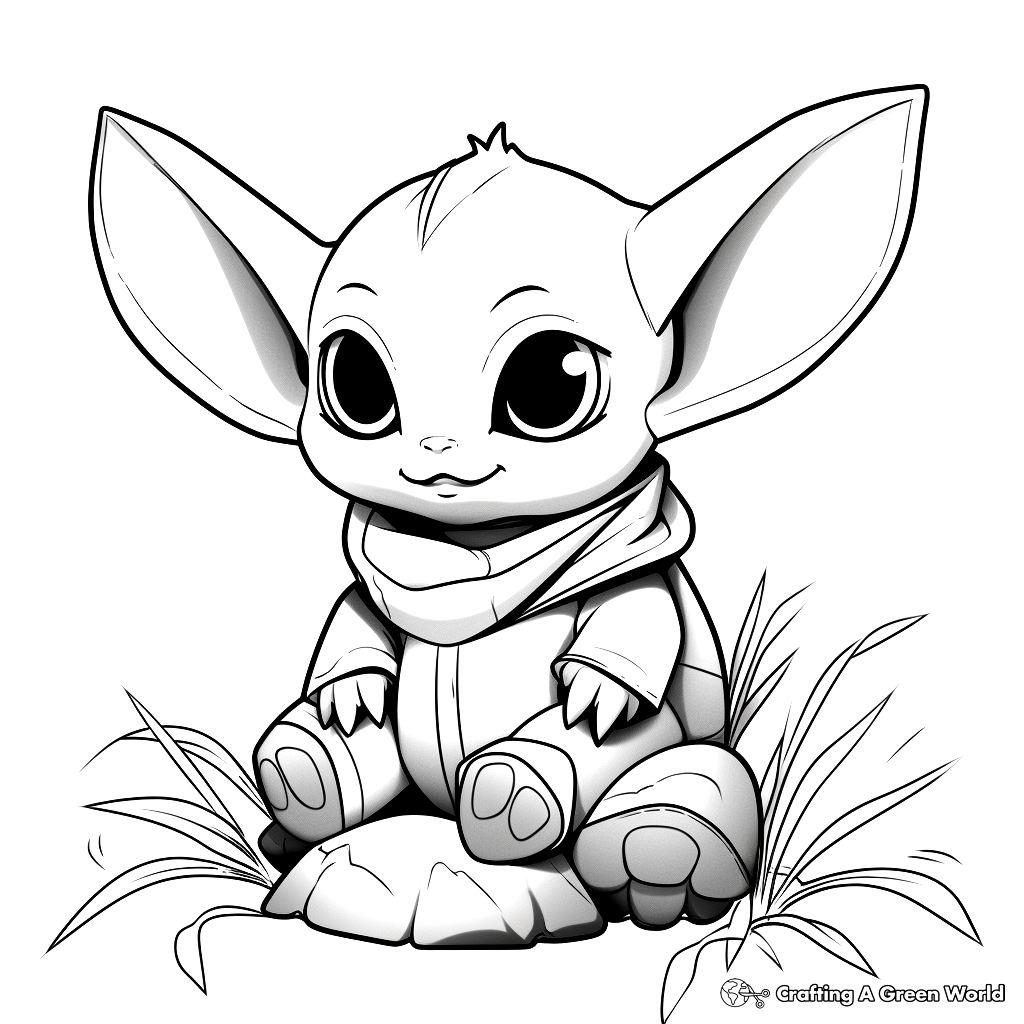 Printable Baby Yoda Coloring Pages