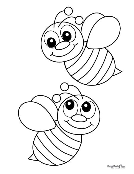 bee coloring page bee coloring page