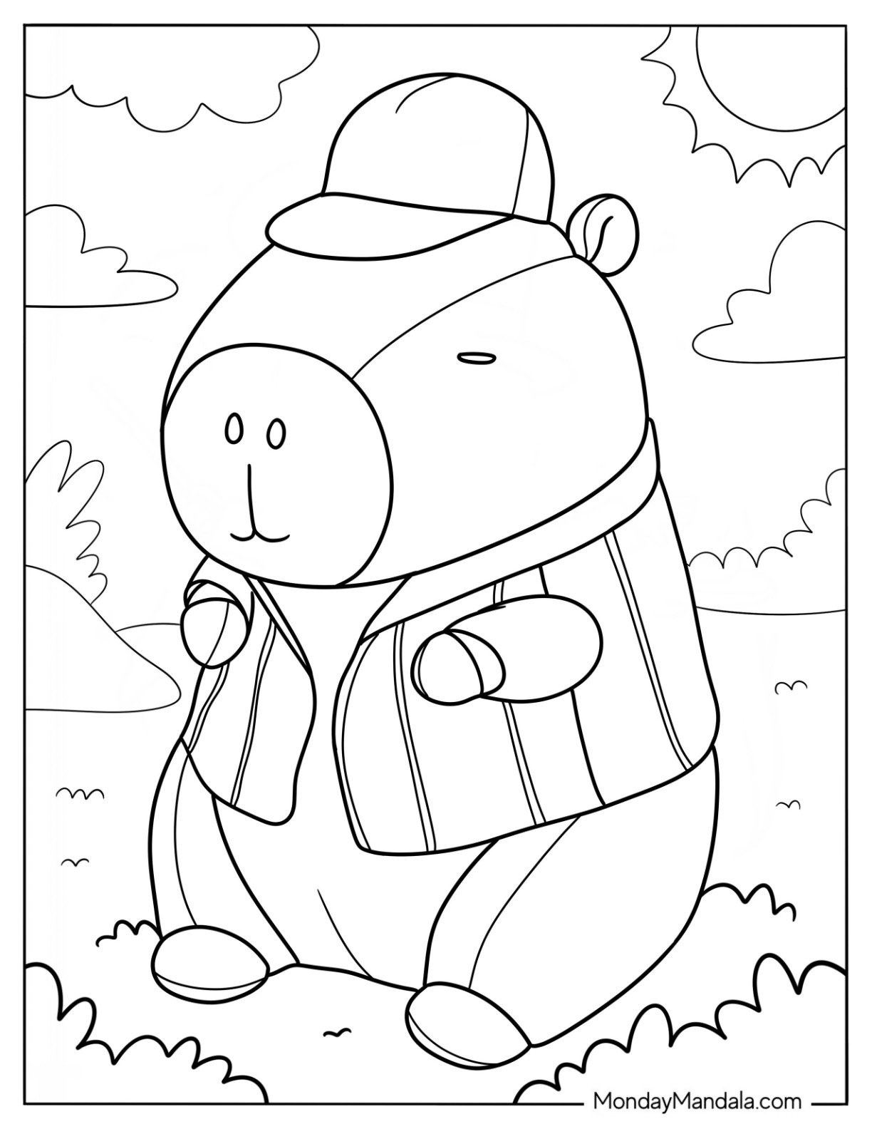 capybara coloring pages