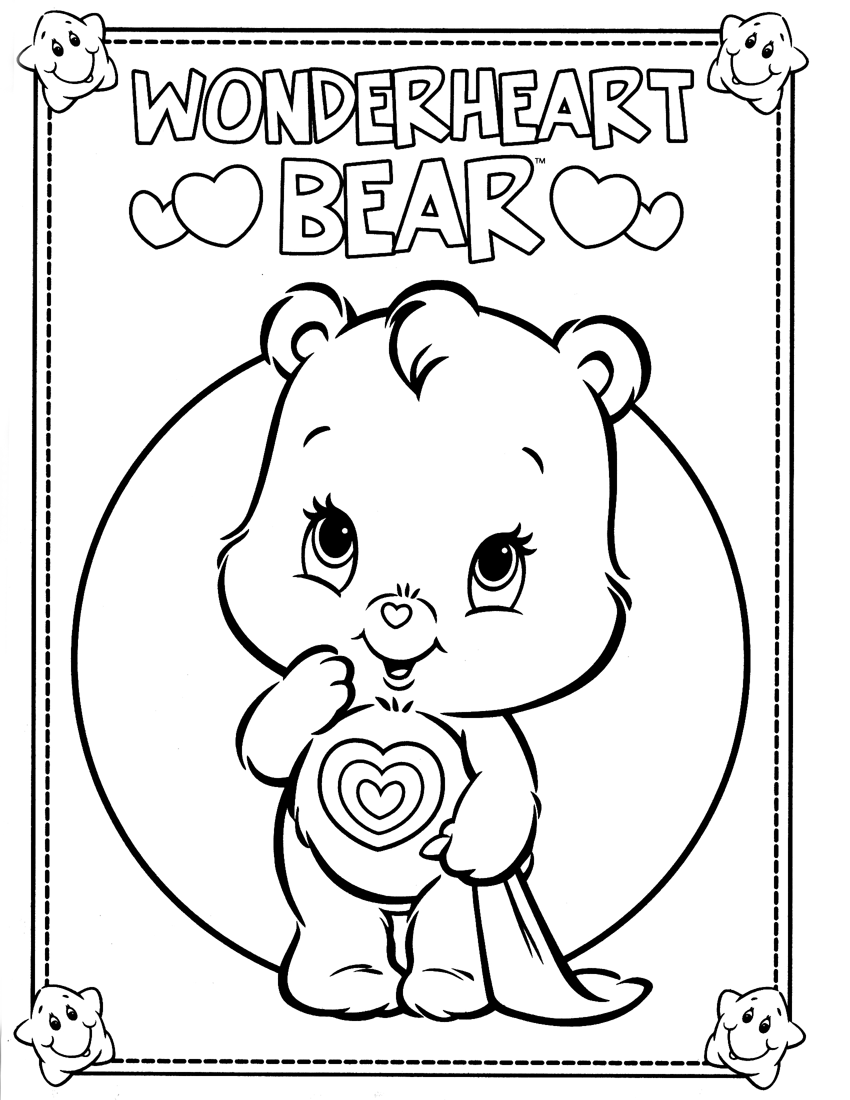 Printable Care Bear Coloring Pages Printable Care Bear Coloring Pages