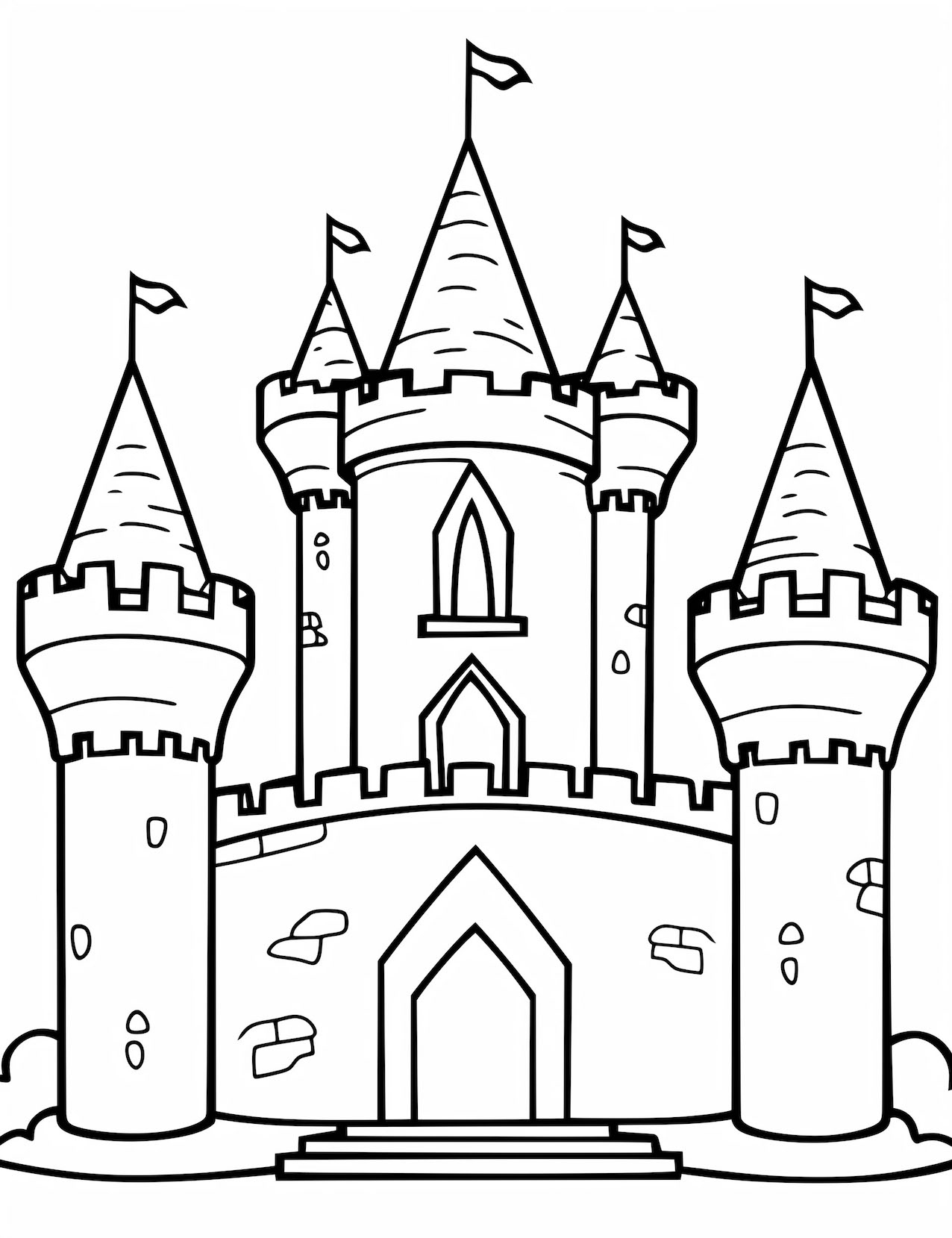 Printable Castle Coloring Pages