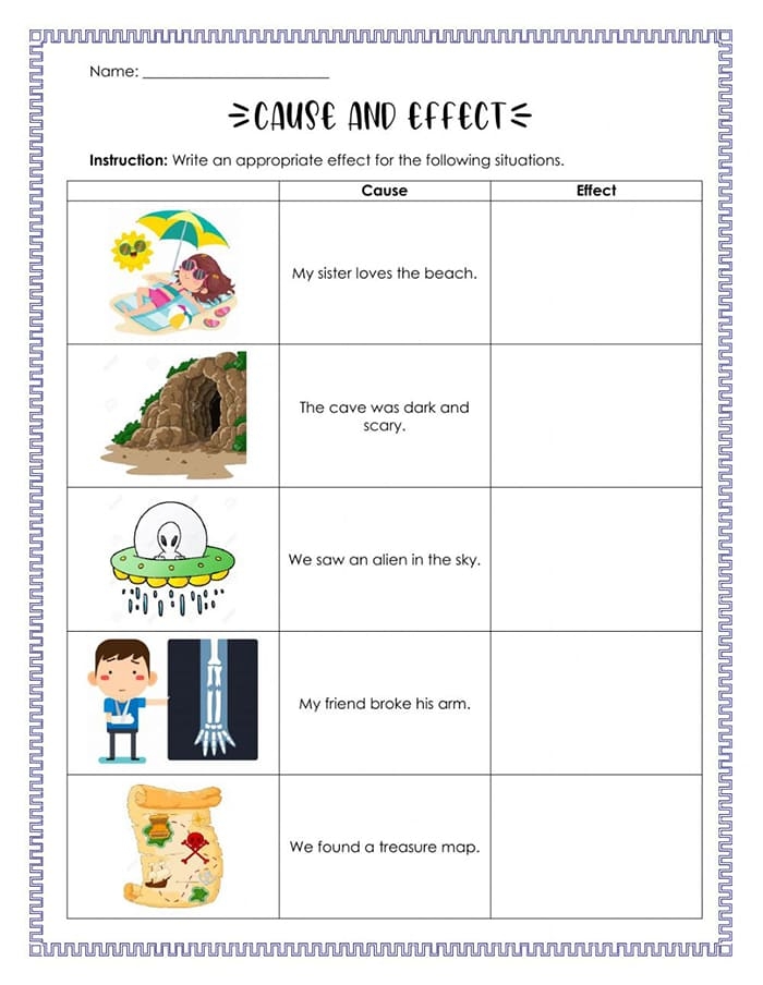 Printable Cause And Effect Worksheet For Grade 2 Free Download And Printable Cause And Effect Worksheet For Grade 2 Free Download And