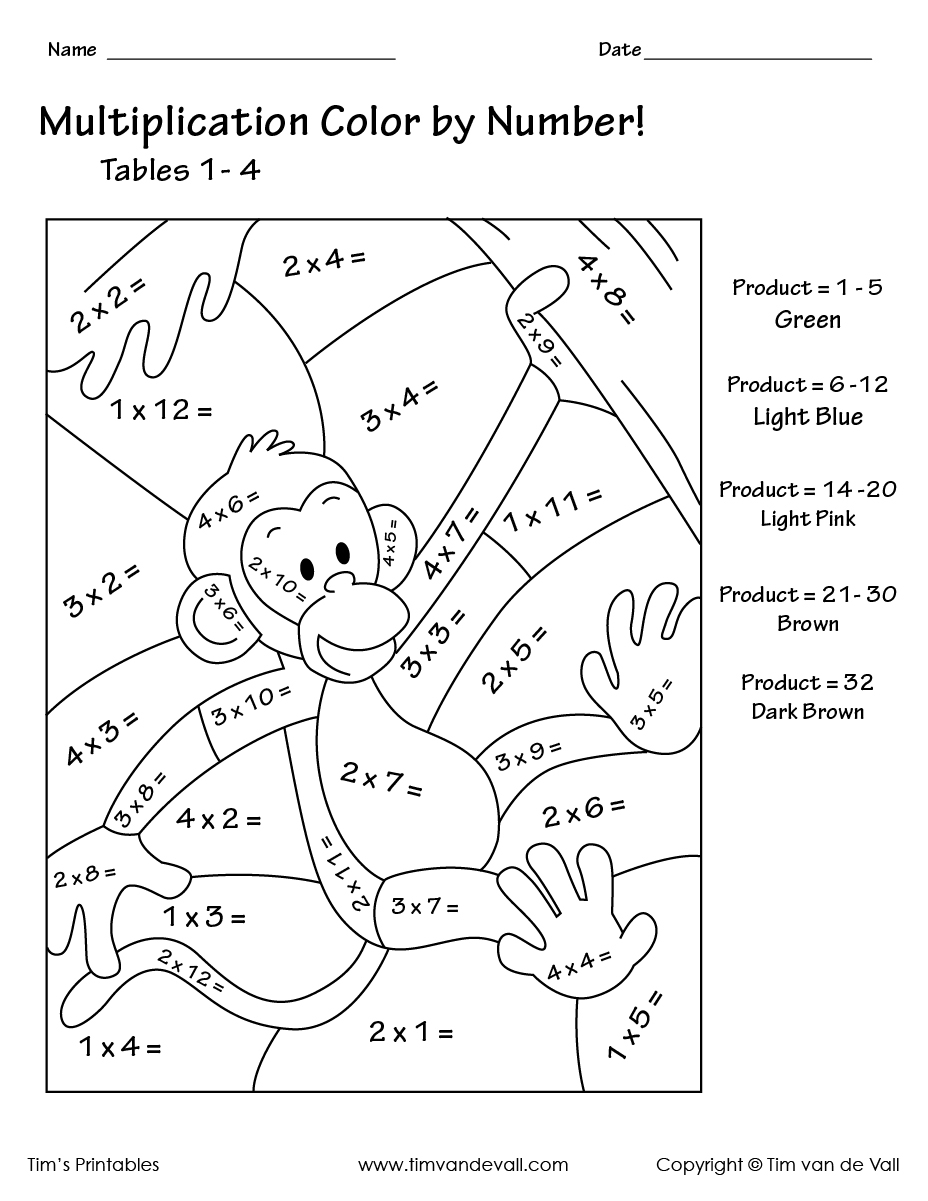 Printable Color By Number Multiplication Worksheets PDF Tim 39 s Printables Printable Color By Number Multiplication Worksheets PDF Tim 39 s Printables