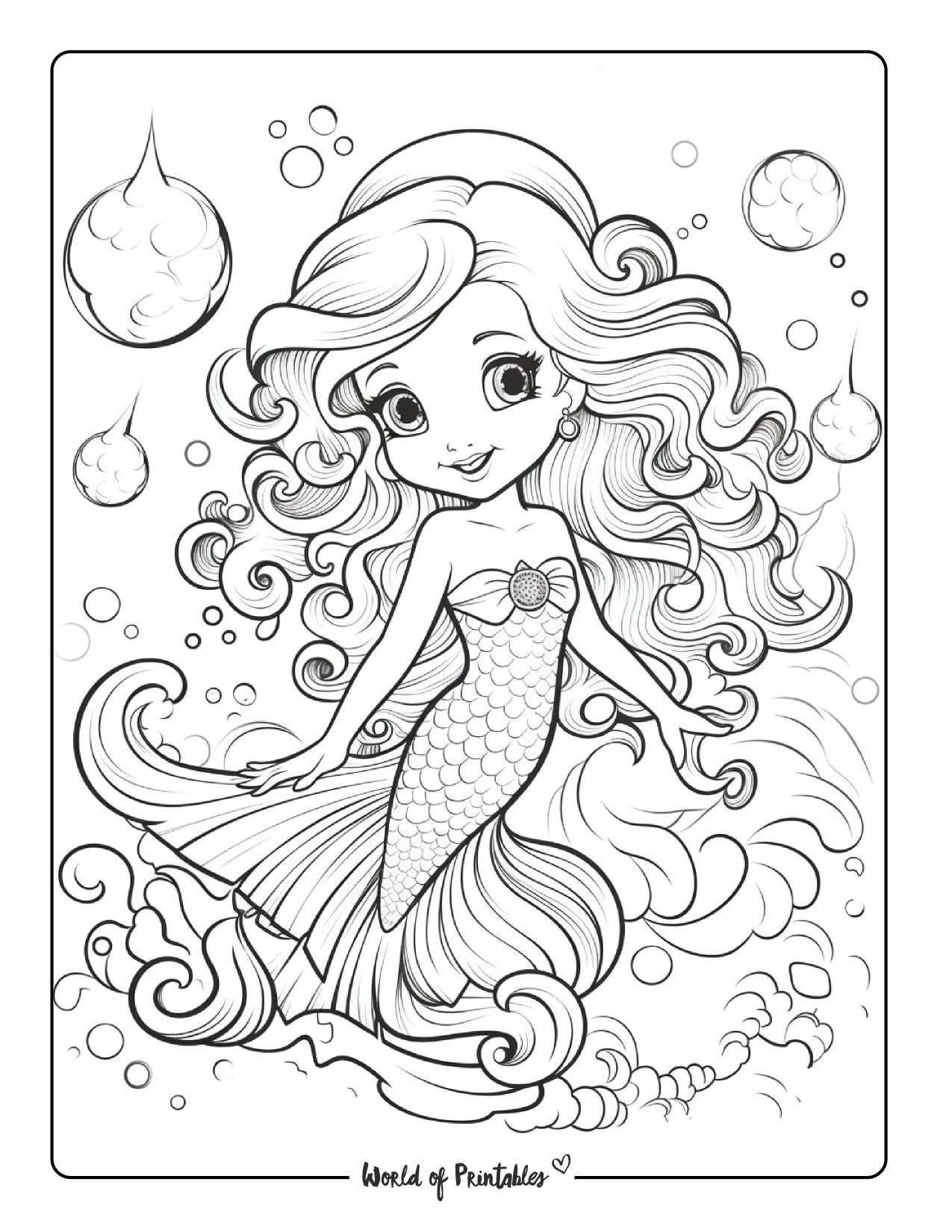 Printable Coloring Pages Of Mermaids 2025 