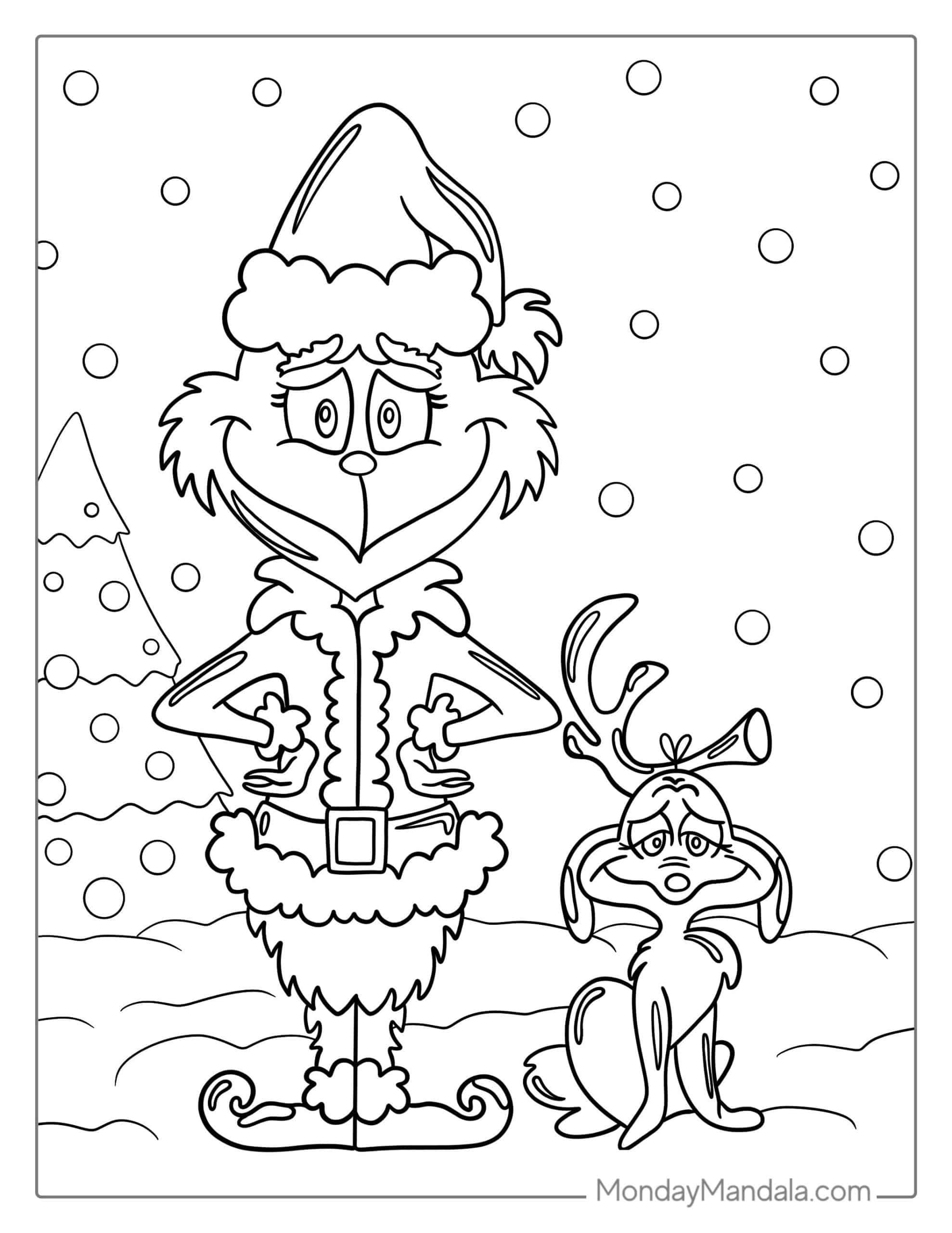 Printable Coloring Pages Of The Grinch Educational Printable Activities