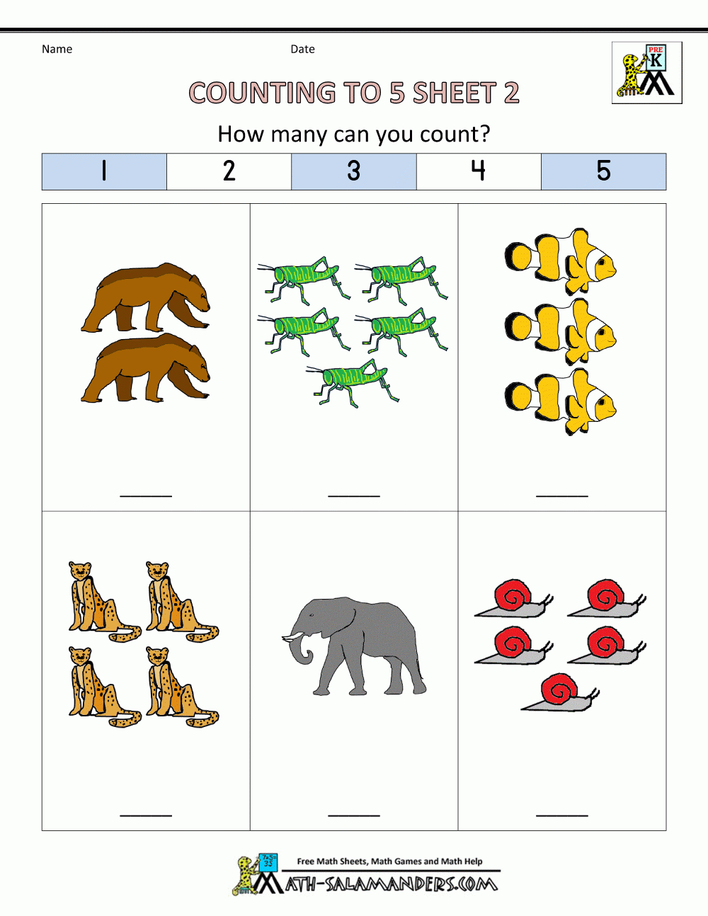 Printable Counting Worksheets Printable Counting Worksheets